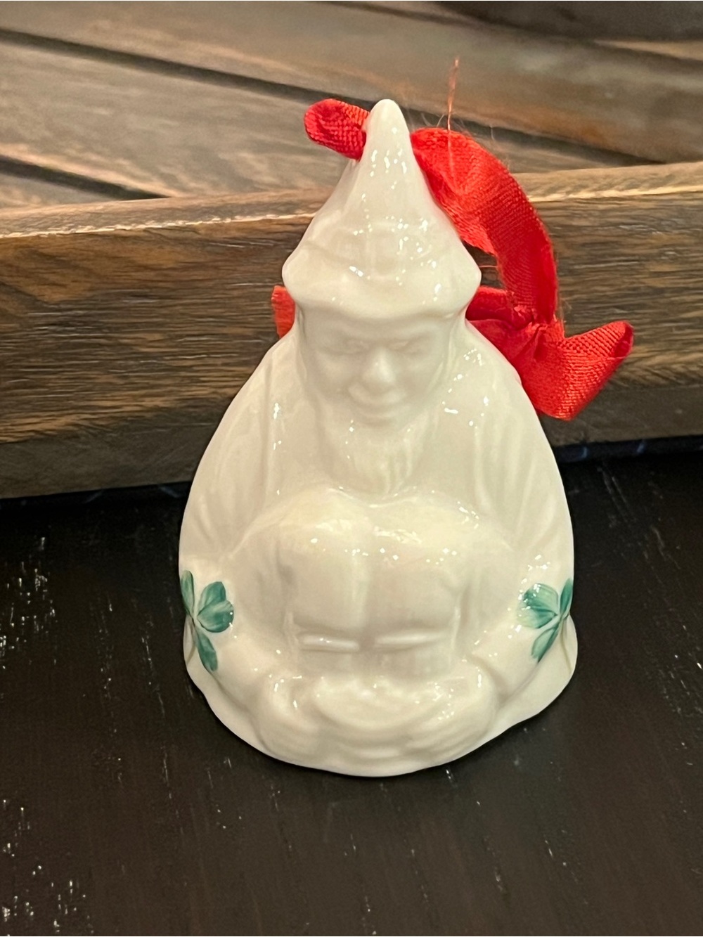 Belleek 3rd Annual Edition Leprechaun Bell Ornament